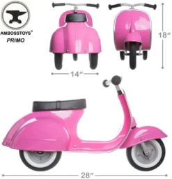 Ambosstoys Primo Classic Aufsitz-Roller - Rosa -SportX Verkäufe ambosstoys primo classic ride on scooter roze 3