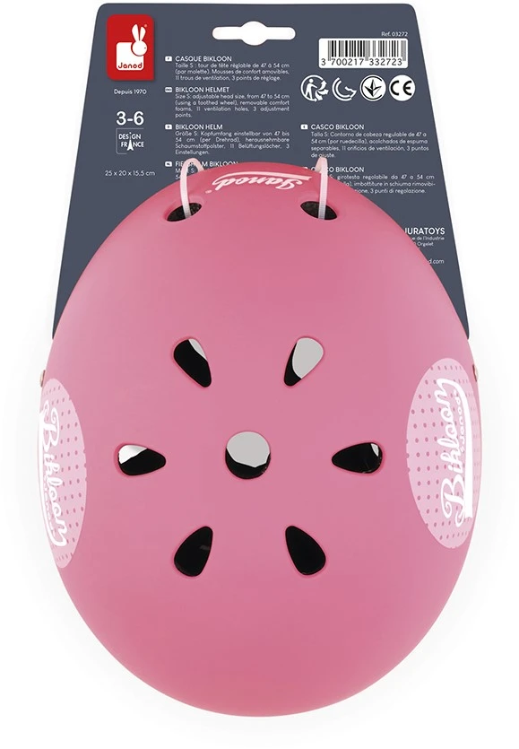 Janod Bikloon Helm Rosa Mit Pünktchen 2 Janod Bikloon Helm Rosa Mit Pünktchen – Bild 2