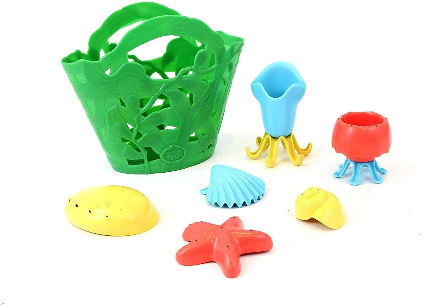 Green Toys Badeset Meerestiere - Grüner Korb 1 Green Toys Badeset Meerestiere - Grüner Korb