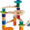 Hape E6020 Medium Set Quadrilla, Kugelbahn Mit 44 Bauteilen Aus Holz Und 50 Murmeln, Ab 4 Jahren