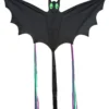 HQ 100040 - Bat Black "L", Kinderdrachen Einleiner, Ab 5 Jahren, 30x60cm, Inkl. 10kp Polyesterschnur 25m Auf Griff, 2-4 Beaufort