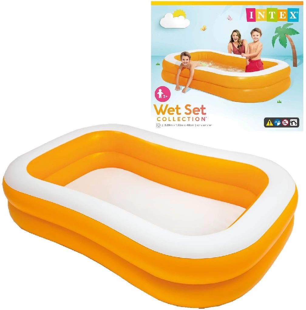 Intex 57181 Aufstellpool Aufblasbarer Pool Oval Weiß, Gelb 1 Intex 57181 Aufstellpool Aufblasbarer Pool Oval Weiß, Gelb