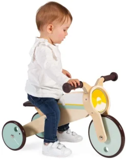 Janod Janod-2-in-1 Schaukel Dreirad Aus Holz-Anpassbare Wippe-Motorik Und Gleichgewichtssinn Entwickeln-Baby Holzspielzeug-FSC-Zertifiziert-Ab 12 Monaten, J03284 -SportX Verkäufe janod bikloon 2 in 1 houten schommelmotor driewieler