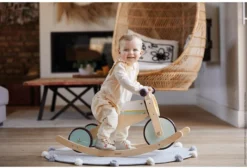 Janod Janod-2-in-1 Schaukel Dreirad Aus Holz-Anpassbare Wippe-Motorik Und Gleichgewichtssinn Entwickeln-Baby Holzspielzeug-FSC-Zertifiziert-Ab 12 Monaten, J03284 -SportX Verkäufe janod bikloon 2 in 1 houten schommelmotor driewieler 3