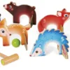 Janod J03207 Krocket-Spiel Aus Holz Mit Waldtieren, Spiel Für Den Außenbereich, Für Kinder Ab 3 Jahren, Mehrfarbig
