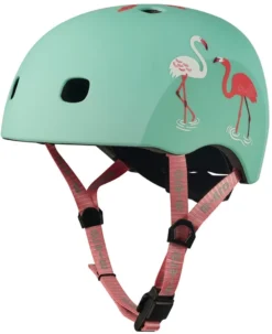 Micro Unisex, Jugend Casco Flamenco Talla M Luz LED Helm, Flamingo (Mehrfarbig), M