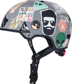 Micro Unisex, Jugend Casco V2 3D Estampados Helm, Aufkleber (Mehrfarbig), Small