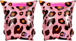 SWIM ESSENTIALS Schwimmen Essentials Rosa Gold Panther Print Swim Straps - 2-6 Jahre