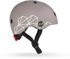 Scoot And Ride Helmet XS - Brown Lines -SportX Verkäufe scoot and ride helmet xs brown lines 1