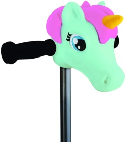MICRO Scootaheadz Fahrradlenker-Zubehör Für Kinder, Einhorn-Kopf, Jugendliche, Unisex, Minzgrün, Einheitsgröße
