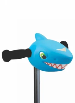 MICRO Scootaheadz Hai: Kinder Scooter Zubehör Scooter Haifisch Kopf | Blau, Rot Und Silber | Passt An Gängige 2 Und 3 Rädrige Roller Für Kinder