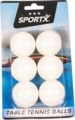 SportX Tischtennisbälle 6 Auf Blister