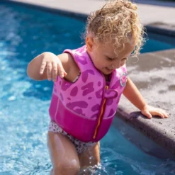 Swim Essentials Pink Leopard Swimming Vest 4-6 Years -SportX Verkäufe swim essentials pink leopard swimming vest 4 6 years 3