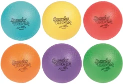 Unbekannt 6er-Set Super-Safe Bälle PG Playground Von SPORDAS - 6 Playgroundbälle (Durchmesser: Ca. 21,6 Cm / Gewicht: 270 G)