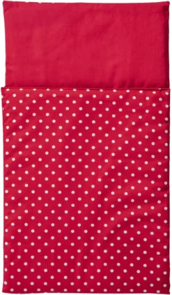Van Dijk Toys - Bedbekleding/dekje - Rood Met Witte Stippen