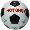 Voetbal HOT-SHOT Wit/zwart Glans Mt.5